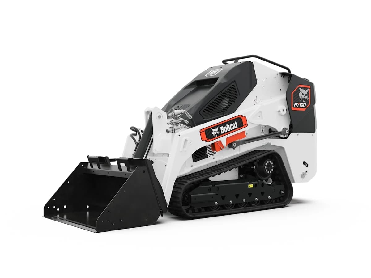 Bobcat MT-120 mini skid steer with bucket attachment